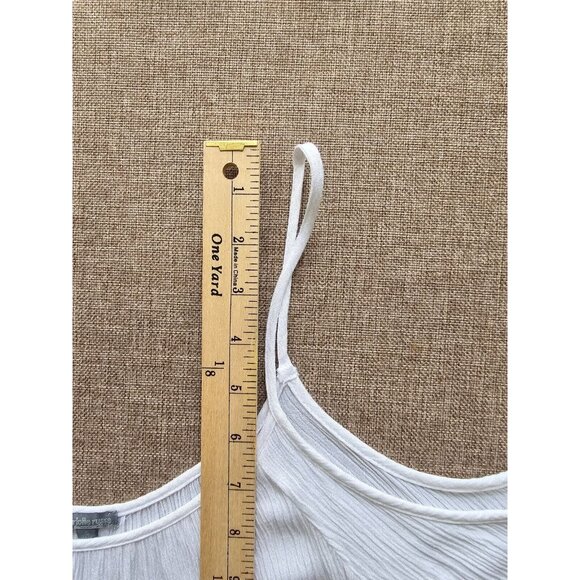 CHARLOTTE RUSSE White Cold Shoulder Strap Blouse S top - Picture 11 of 16